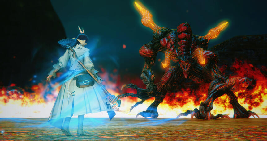 Facing Ifrit, alone.